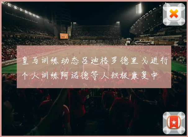 皇马训练动态吕迪格罗德里戈进行个人训练阿诺德等人积极康复中